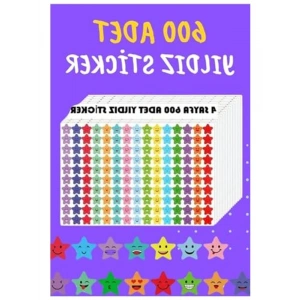 Yıldız Sticker Seti - 600 Adet Renkli Tebrik Stickerı