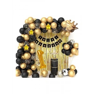 Yıldızlı Kral Taçlı 1 Yaş Doğum Günü Balon Seti