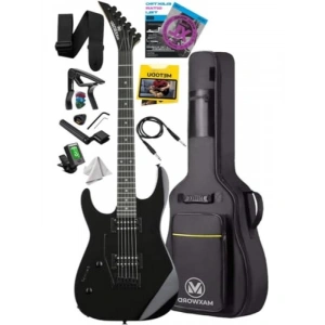 Yüksek Kaliteli Elektro Gitar - Grade Black Rosewood Klavye