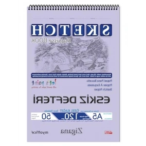 Yüksek Kaliteli Spiralli Eskiz Defteri - 50 Yaprak