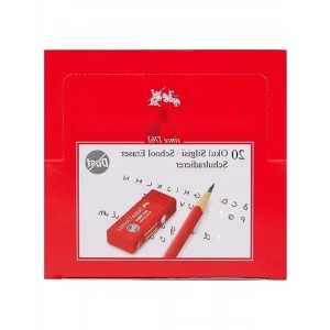 Yüksek Silme Performanslı Kırmızı Silgi - 20li Paket, Dayanıklı