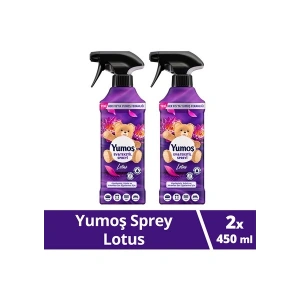 Yumoş Ev Ve Tekstil Spreyi Lotus Yıkanması Zor Eşyalar Için 450 ml x2
