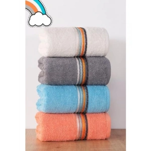 Yumuşak 4lü Havlu Seti, 50x90 cm Boyutunda Renkli ve Kullanışlı