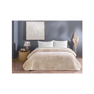 Yumuşak Bej Renkli Çift Kişilik Battaniye