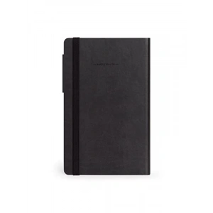 Yumuşak Kapaklı 192 Sayfa Not Defteri - Siyah, Lastik Bantlı