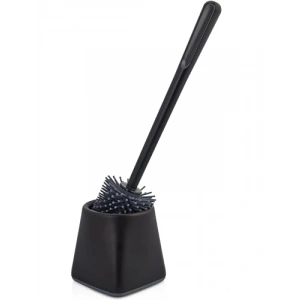 Yumuşak Uçlu Silikon Tuvalet Fırçası - Siyah