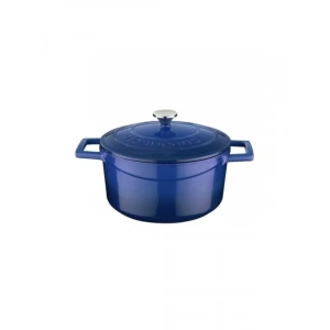 Yuvarlak Döküm Tencere - 20 cm Emaye Kaplama