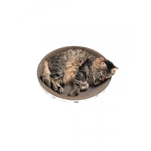 Yuvarlak Karton Kedi Tırmalama ve Yatak, 45x9 cm