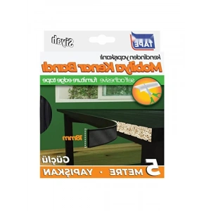 Yuvarlak Mobilya Masa Kenar Bandı - 18 mm x 5 mt, Siyah