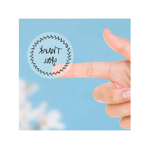 Yuvarlak Şeffaf Sticker - Thank You