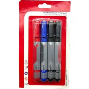 Yuvarlak Uçlu Kalıcı Marker Seti - 4lü Blister
