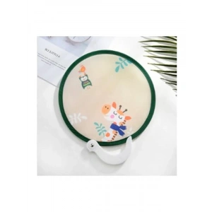 Zürafa Figürlü Japon Tarzı Katlanabilir Yelpaze, 21 cm
