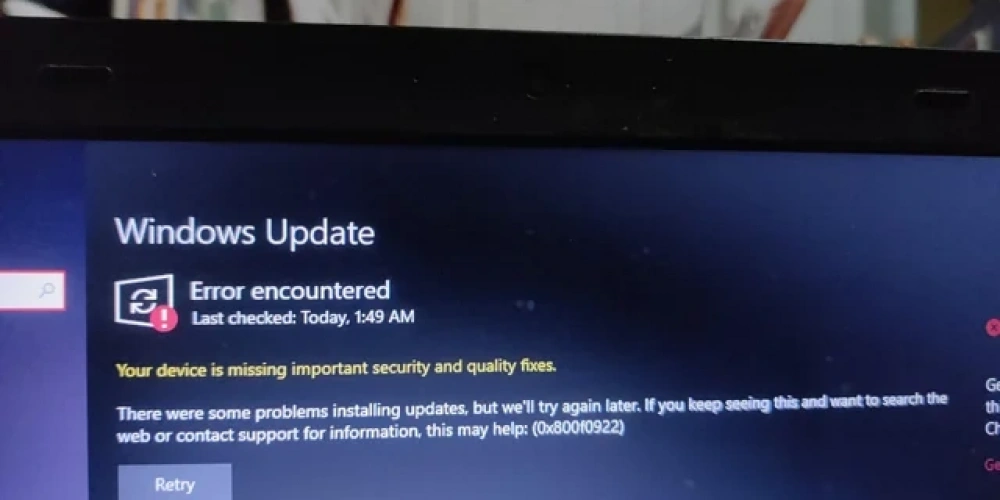 0x800F0922 Windows Güncelleme Hatası Nedir? Çözümü ve Servis Hizmetimiz