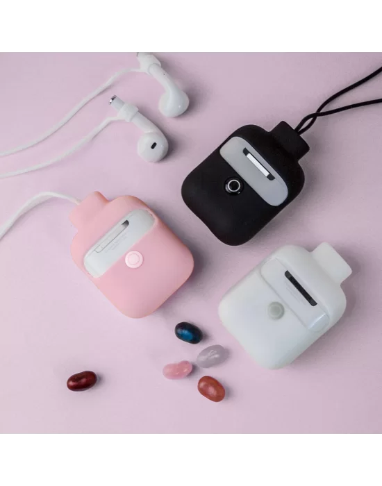 Apple Airpods 2. Nesil Kılıf Boyun Askılı Jelly Bean Tasarımlı Kablosuz Şarj Özellikli Lisanslı Switcheasy ColorBuddy Kapak