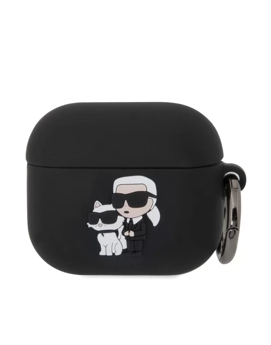 Apple Airpods 3. Nesil Kılıf Karl Lagerfeld Orjinal Lisanslı Karl & Choupette 3D Silikon Kapak