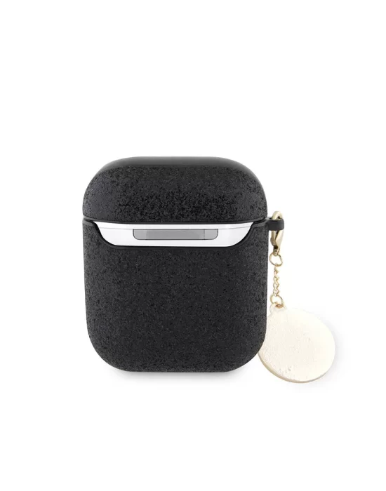 Apple Airpods Kılıf Guess Orjinal Lisanslı Glitter Elmas Kalp Süs Zincirli Kapak