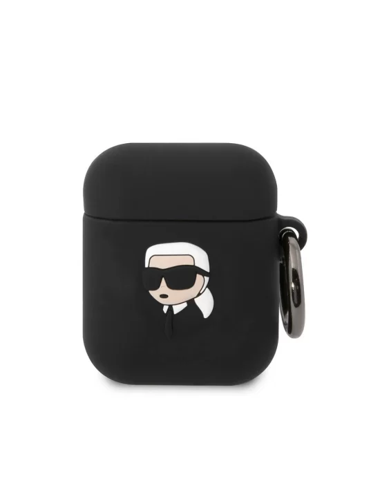 Apple Airpods Kılıf Karl Lagerfeld Orjinal Lisanslı Karl 3D Silikon Kapak