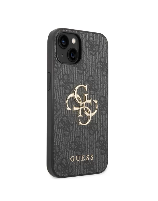 Apple iPhone 14 Kılıf Guess PU Deri Büyük Metal Logo Dizaynlı Kapak