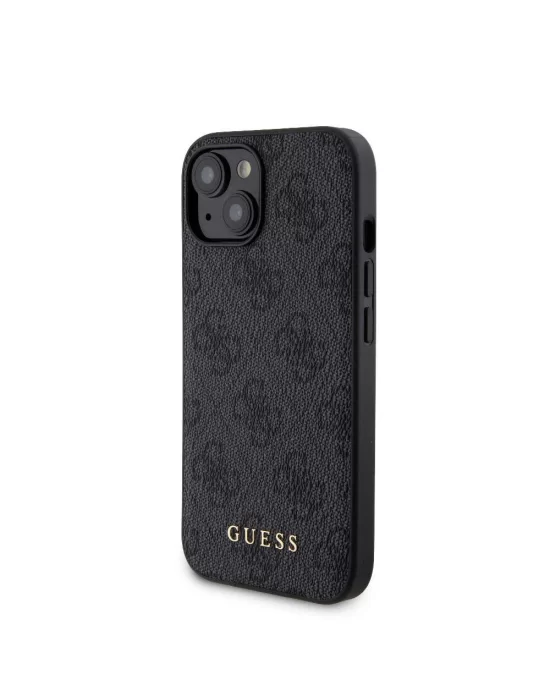 Apple iPhone 15 Kılıf Guess Orjinal Lisanslı Magsafe Şarj Özellikli Yazı Logolu 4G Desenli Kapak + Powerbank 5000mAh 2in1 Set