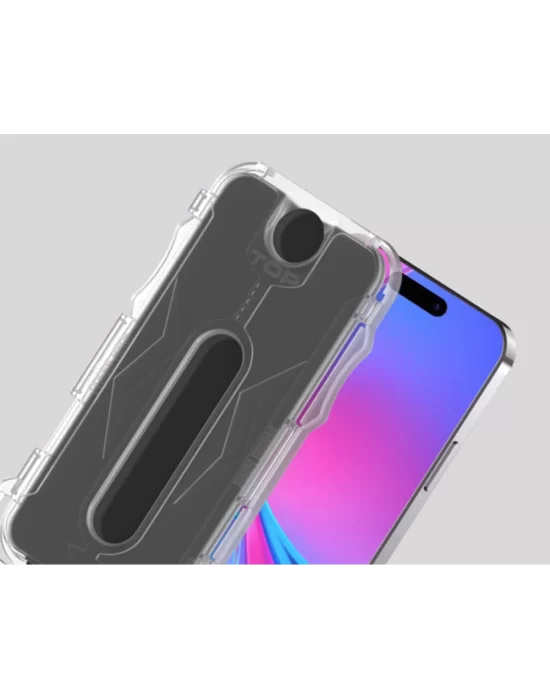 Apple iPhone 15 Plus Zore Kolay Uygulama Aparatlı 5D Magic Privacy Glass Hayalet Cam Ekran