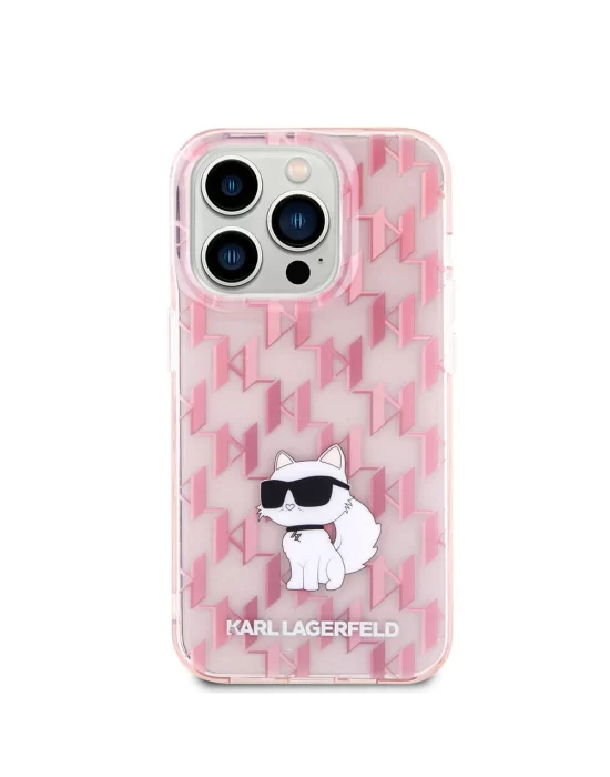 Apple iPhone 15 Pro Kılıf Karl Lagerfeld IML C Monogram Orjinal Lisanslı Kapak