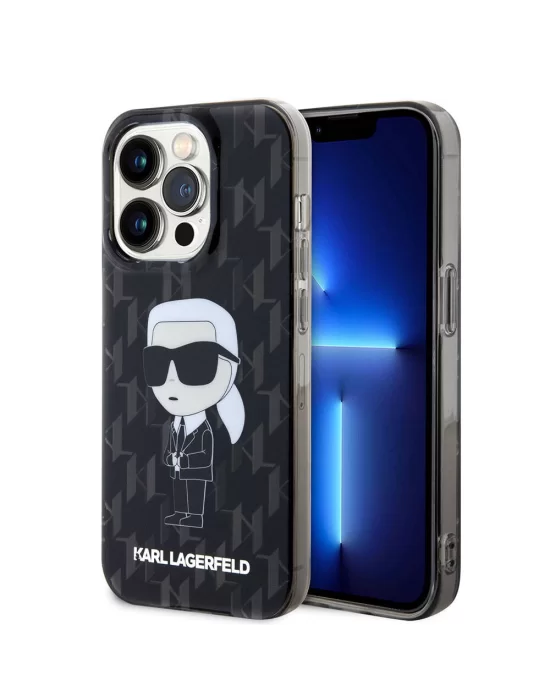 Apple iPhone 15 Pro Kılıf Karl Lagerfeld IML İkonik Monogram Orjinal Lisanslı Kapak