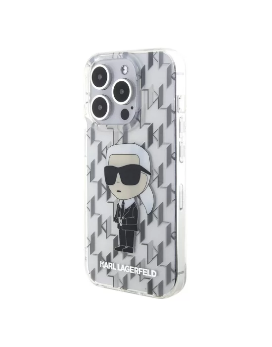 Apple iPhone 15 Pro Kılıf Karl Lagerfeld IML İkonik Monogram Orjinal Lisanslı Kapak