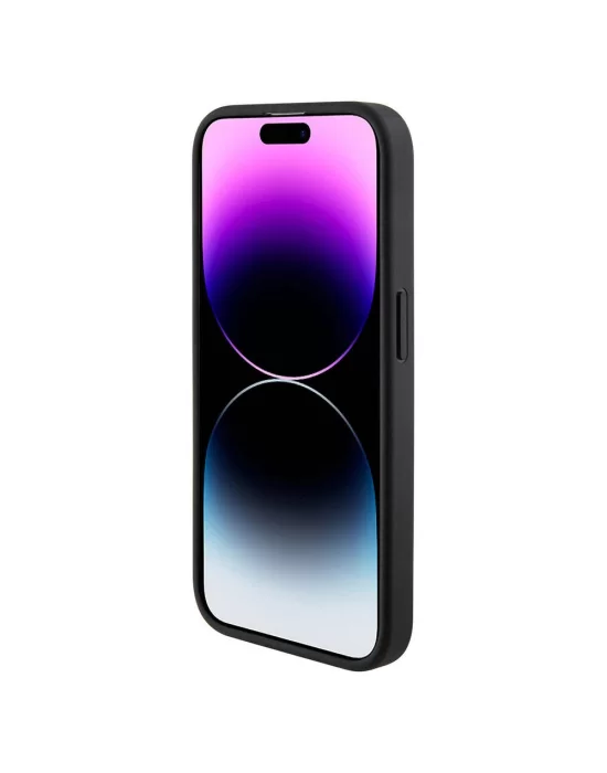 Apple iPhone 15 Pro Kılıf Karl Lagerfeld Kartlıklı Saffiano 3D RSG Logo Orjinal Lisanslı Kapak