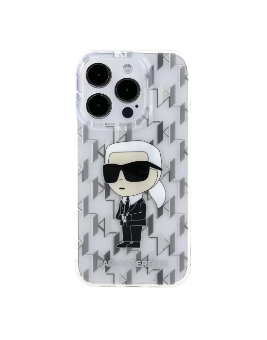 Apple iPhone 15 Pro Max Kılıf Karl Lagerfeld IML İkonik Monogram Orjinal Lisanslı Kapak