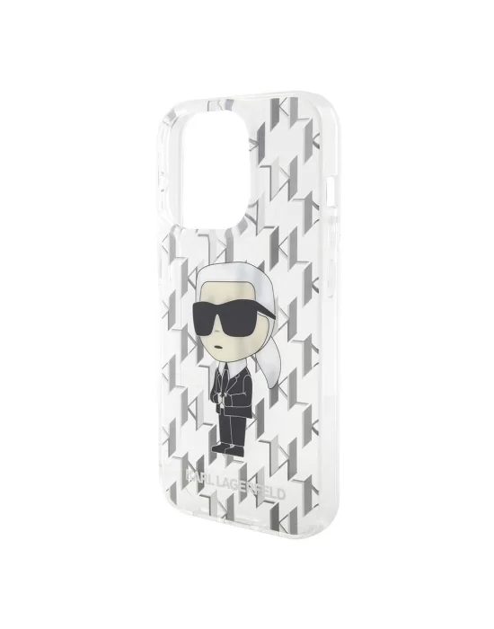 Apple iPhone 15 Pro Max Kılıf Karl Lagerfeld IML İkonik Monogram Orjinal Lisanslı Kapak