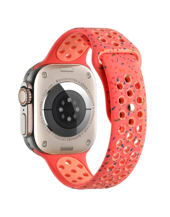 Apple Watch 38mm Kordon Yeni Seri 2023 KRD-02 Silikon Strap Kayış