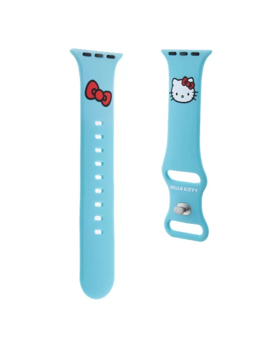 Apple Watch 40mm Hello Kitty Orjinal Lisanslı Yazı Logolu Fiyonk & Kitty Head Silikon Kordon