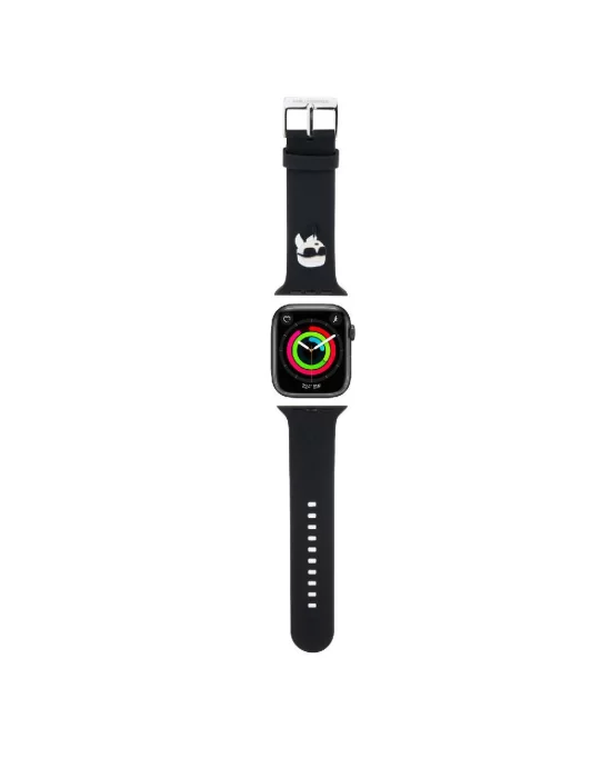 Apple Watch 40mm Karl Lagerfeld Orjinal Lisanslı İkonik Karl Head Logolu Silikon Kordon