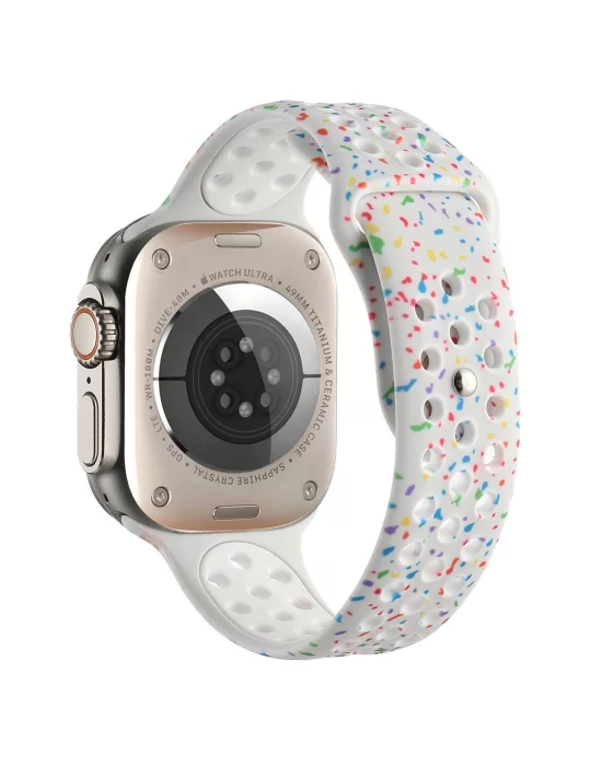 Apple Watch 44mm Kordon Yeni Seri 2023 KRD-02 Silikon Strap Kayış