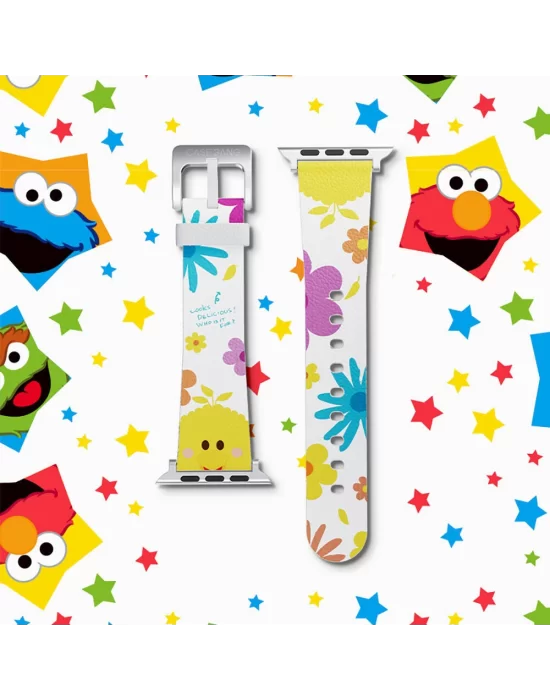 Apple Watch 7 41mm Casebang Sesame Street Serisi Deri Saat Kordon