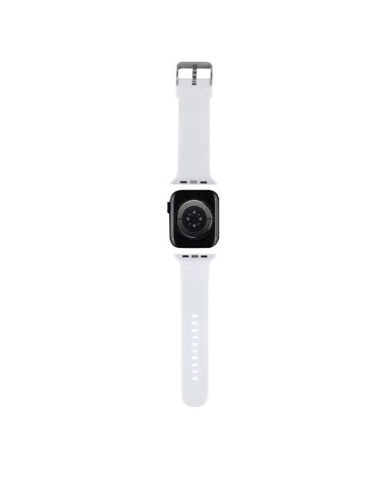 Apple Watch Ultra 49mm Karl Lagerfeld Orjinal Lisanslı İkonik Karl Head Logolu Silikon Kordon