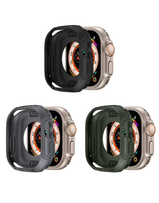 Apple Watch Ultra 49mm Silikon TPU Kasa Koruyucu Zore Watch Gard 31