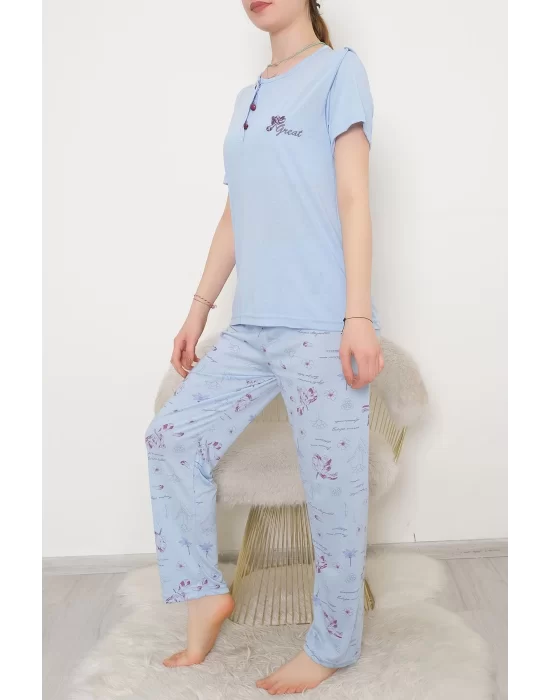 Düğmeli Pijama Takımı Bebemavi - 704.1287.