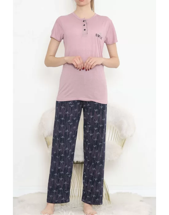 Düğmeli Pijama Takımı Güllaci - 704.1287.