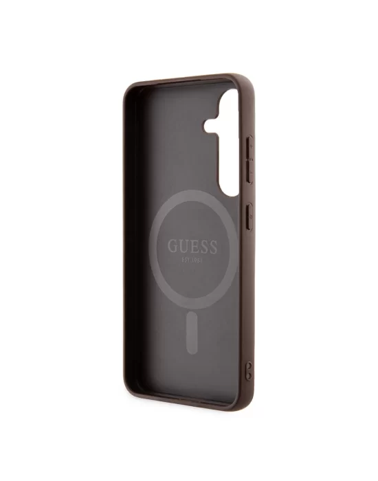 Galaxy S24 Kılıf Guess Orjinal Lisanslı Magsafe Şarj Özellikli 4G Desenli Yazı Logolu Kapak