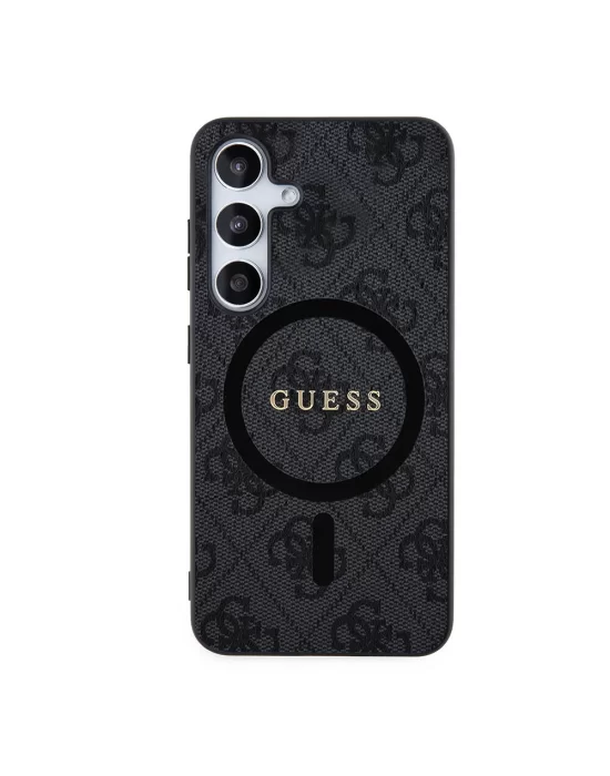 Galaxy S24 Kılıf Guess Orjinal Lisanslı Magsafe Şarj Özellikli 4G Desenli Yazı Logolu Kapak