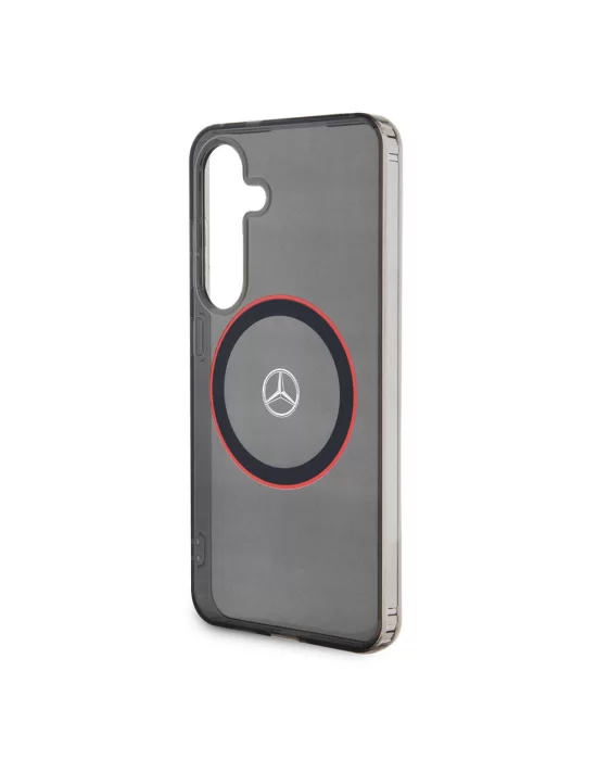 Galaxy S24 Kılıf Mercedes Benz Orjinal Lisanslı Magsafe Şarj Özellikli IML Yıldız Logolu Red Ring Kapak