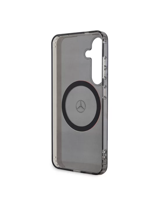 Galaxy S24 Kılıf Mercedes Benz Orjinal Lisanslı Magsafe Şarj Özellikli IML Yıldız Logolu Red Ring Kapak