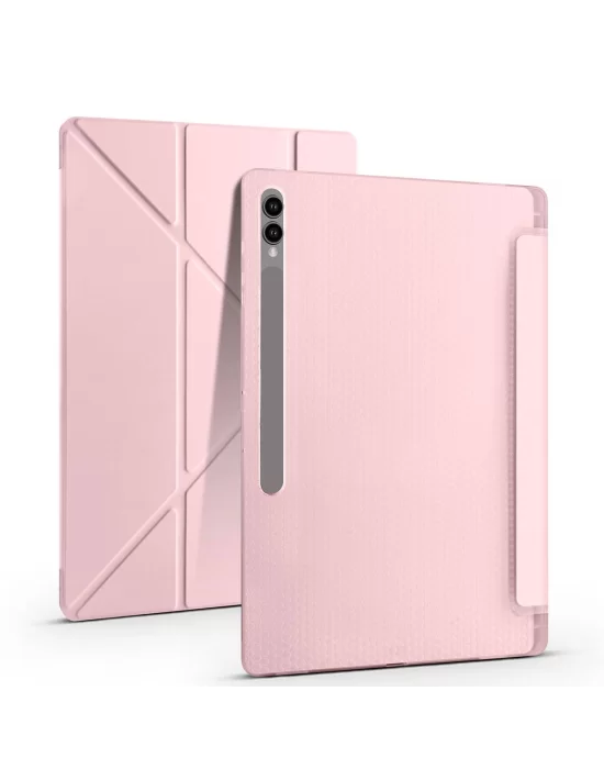 Galaxy Tab S9 Ultra Kılıf Zore Tri Folding Kalem Bölmeli Standlı Kılıf