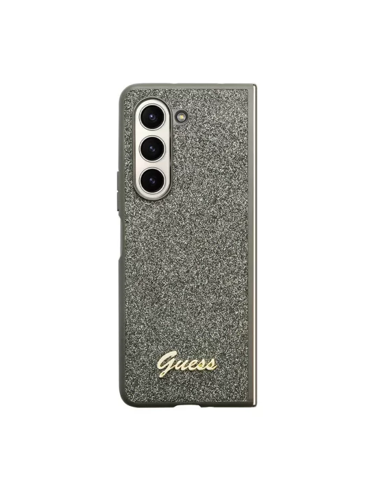 Galaxy Z Fold 5 Kılıf Guess Orjinal Lisanslı Yazı Logolu Glitter Flakes Kapak