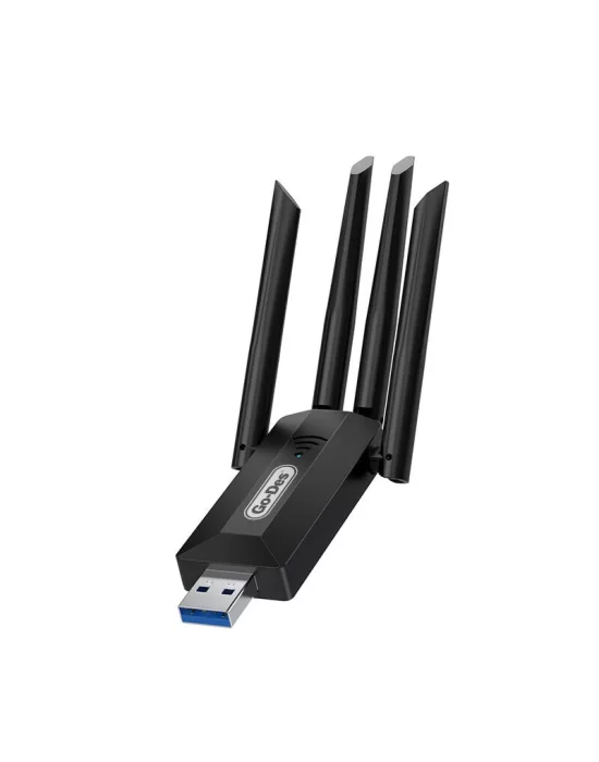 Go Des GD-BT318 Çift Bantlı 1200m 300Mbps 4 Antenli Kablosuz İnternet Sağlayıcı USB WiFi Adaptör