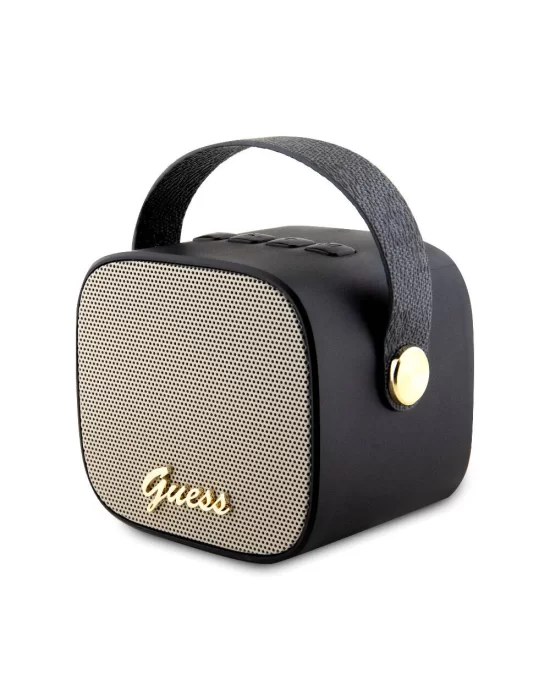 Guess Orjinal Lisanslı Askılı PU Deri Yazı Logolu 5W Bluetooth Speaker