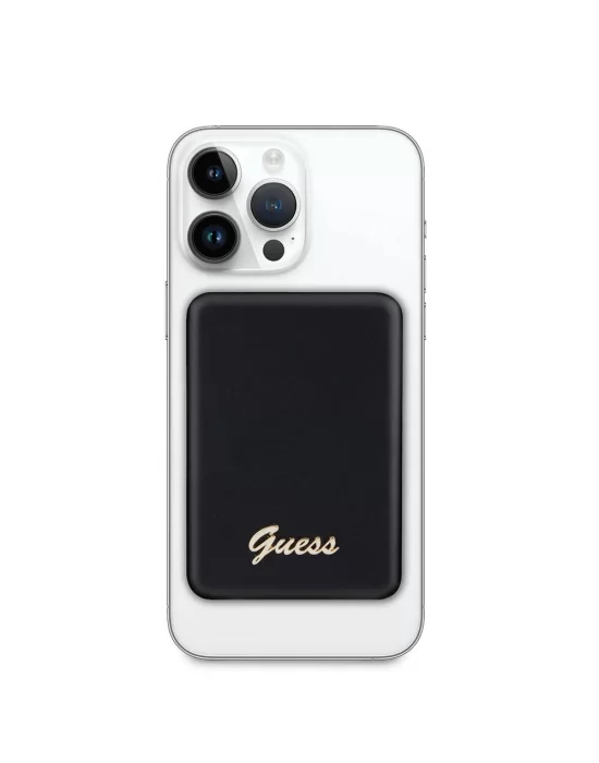 Guess Orjinal Lisanslı Magsafe Şarj Özellikli Metal Yazı Logolu Powerbank 3000mAh 5W