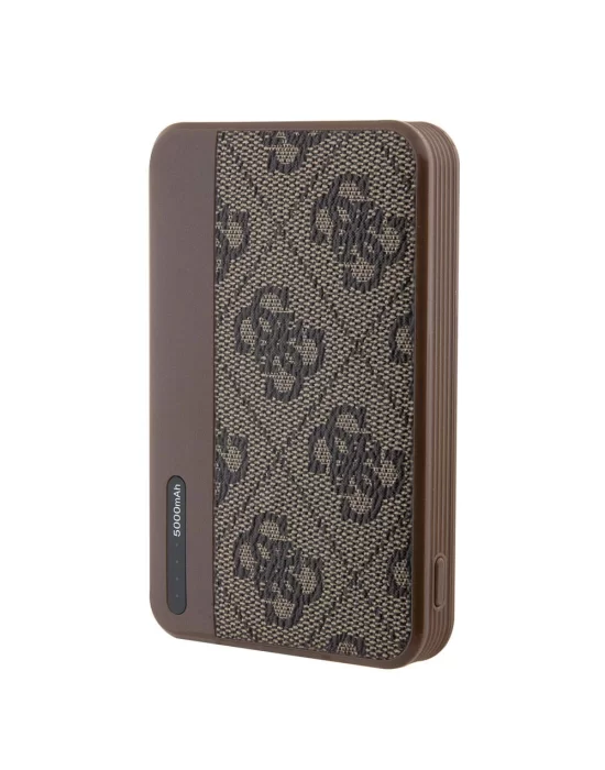 Guess Orjinal Lisanslı PU Deri 4G Desenli Metal Yazı Logolu Powerbank 5000mAh