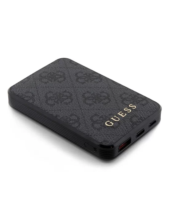 Guess Orjinal Lisanslı PU Deri 4G Desenli Metal Yazı Logolu Powerbank 5000mAh